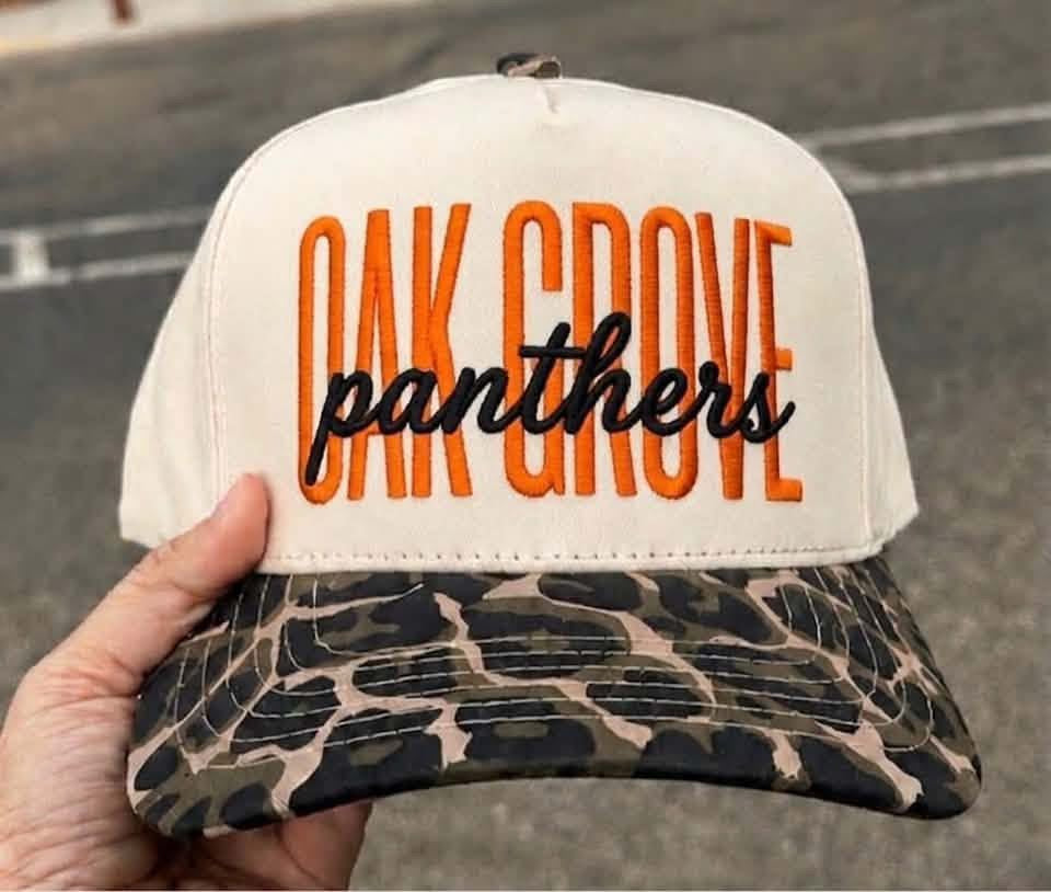 Embroidered Hat - “Oak Grove Panthers”