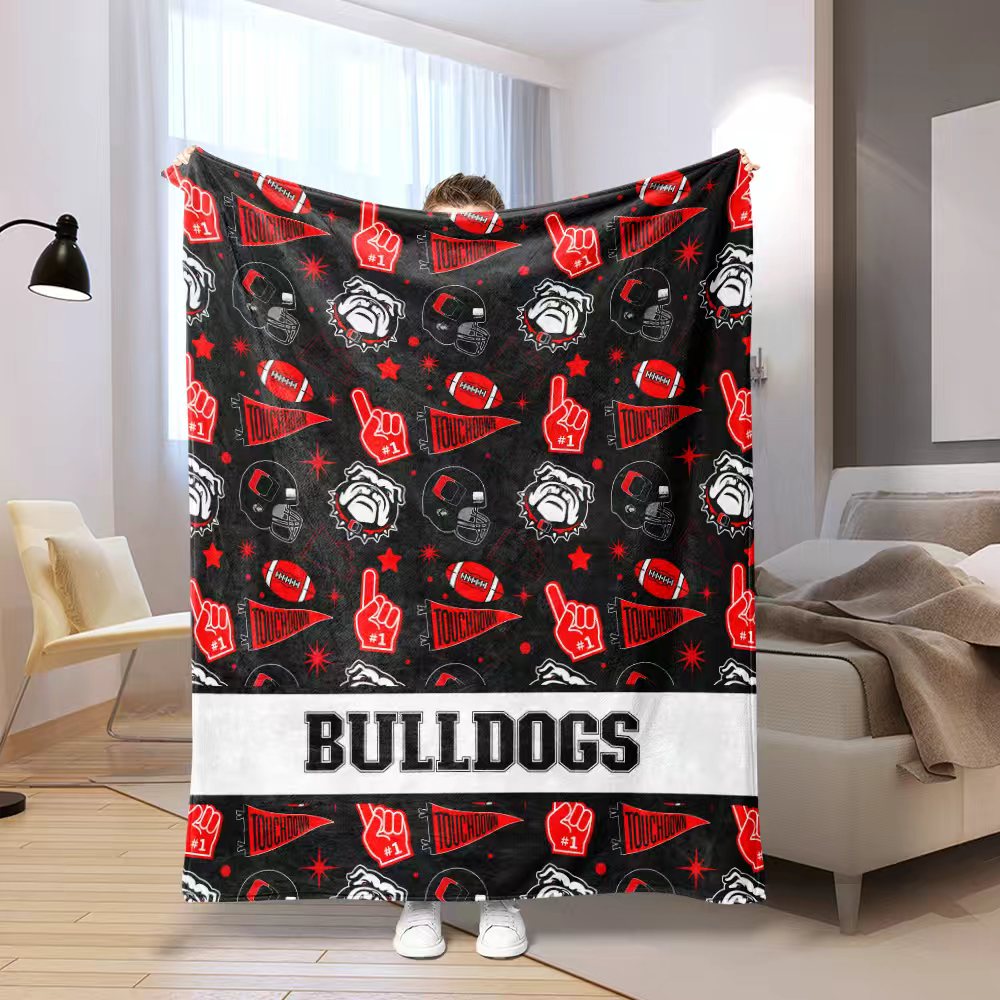 Bulldogs blanket - football