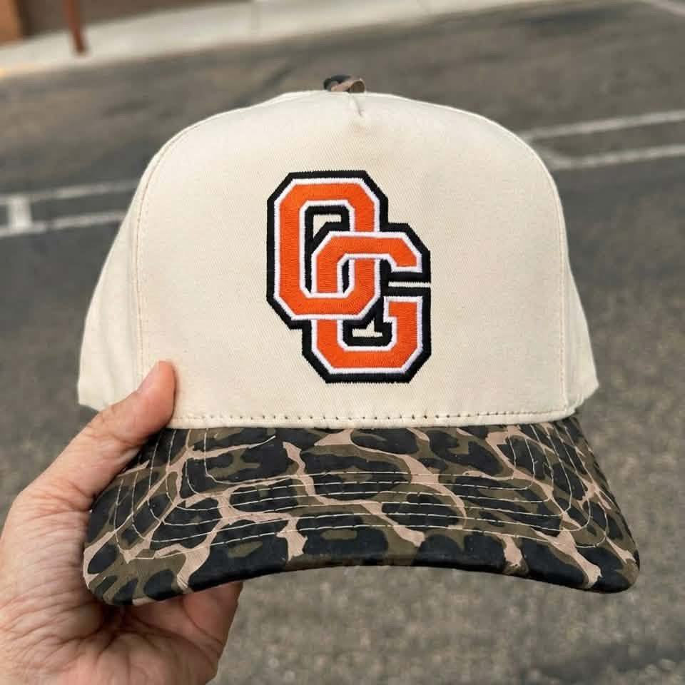 Embroidered Hat - “OG” - leopard bill