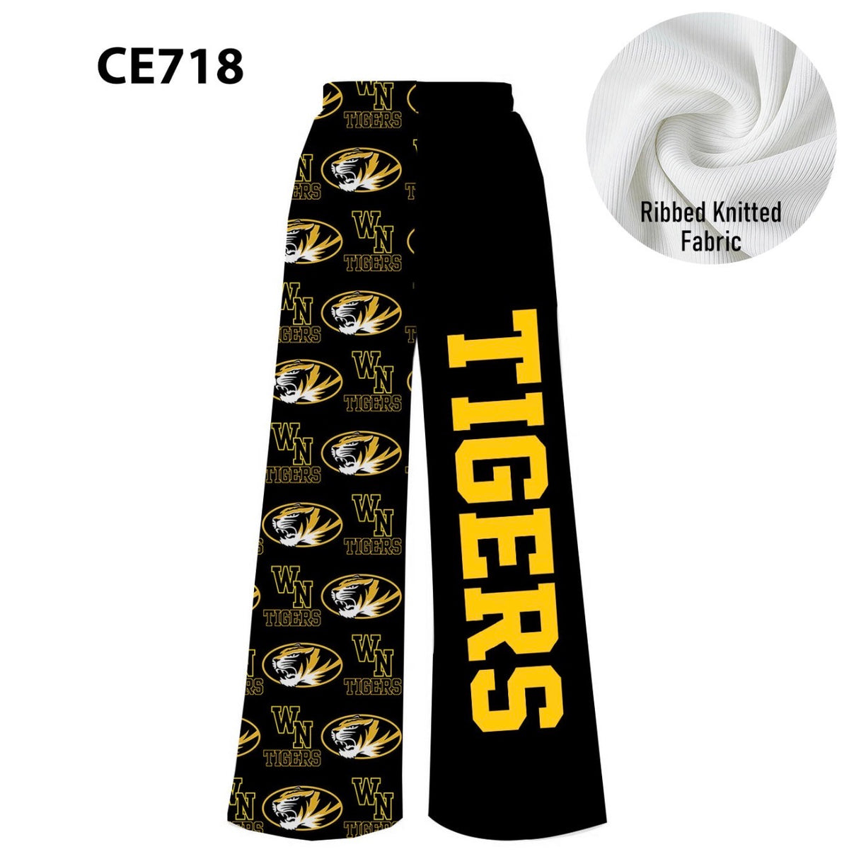 Custom “TIGERS” split pants