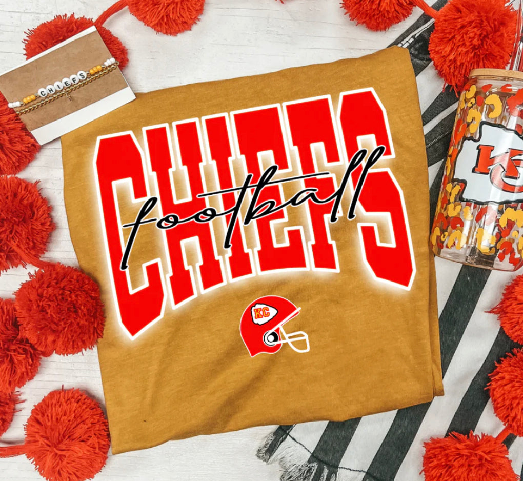 MUSTARD KC FOOTBALL TEE