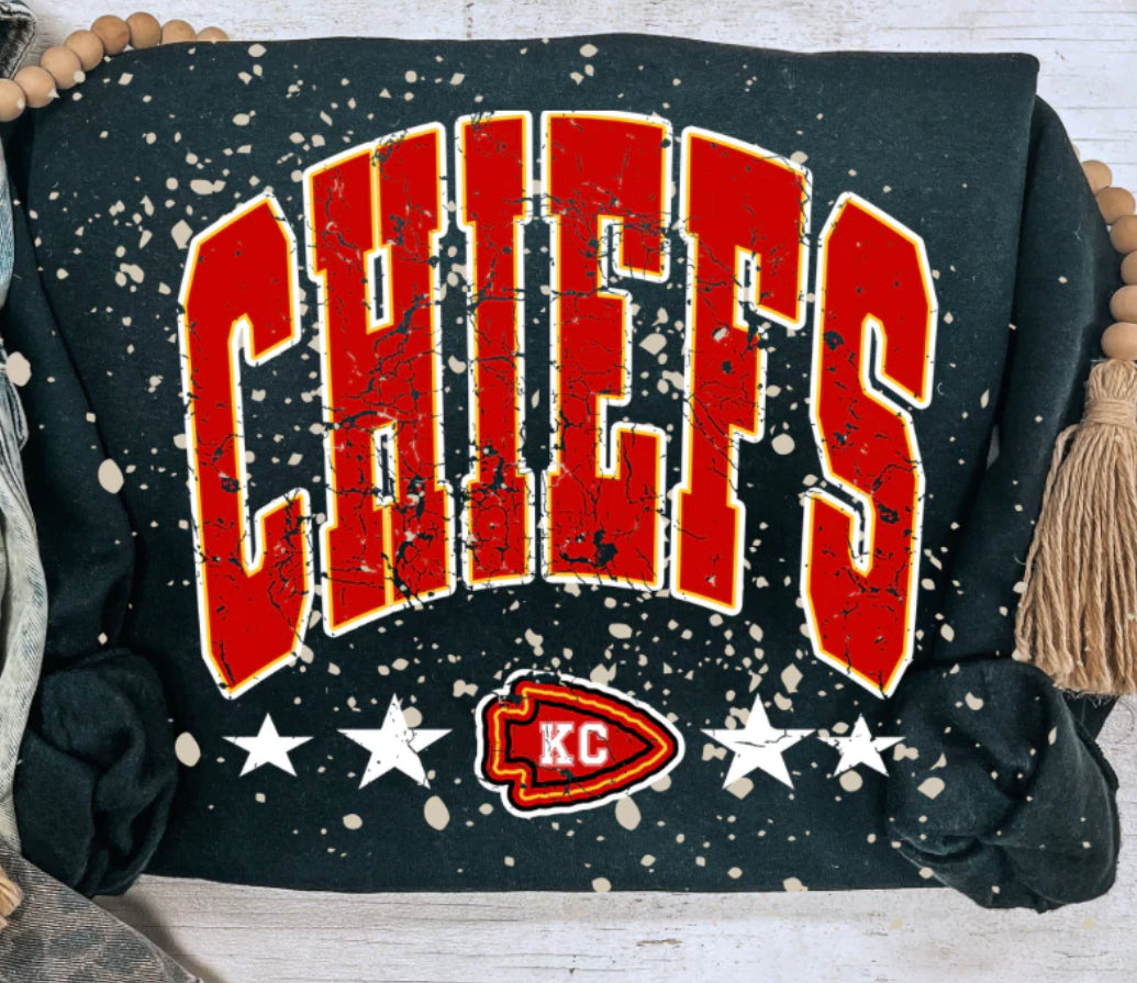 CHIEFS STARS BLEACHED SWEATSHIRT