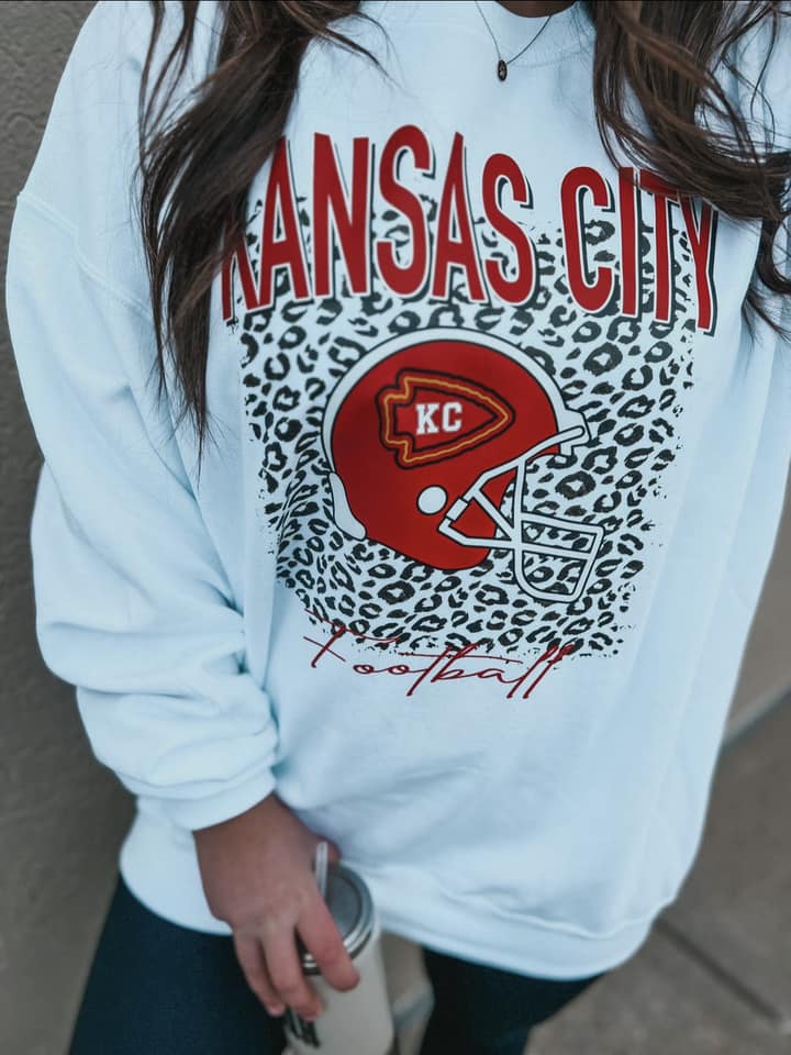 Chiefs 2025 leopard sweatshirt