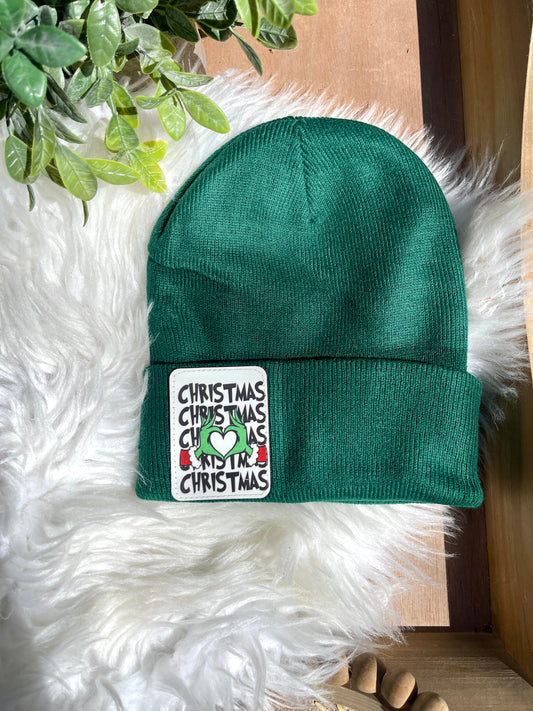 Christmas stacked beanie