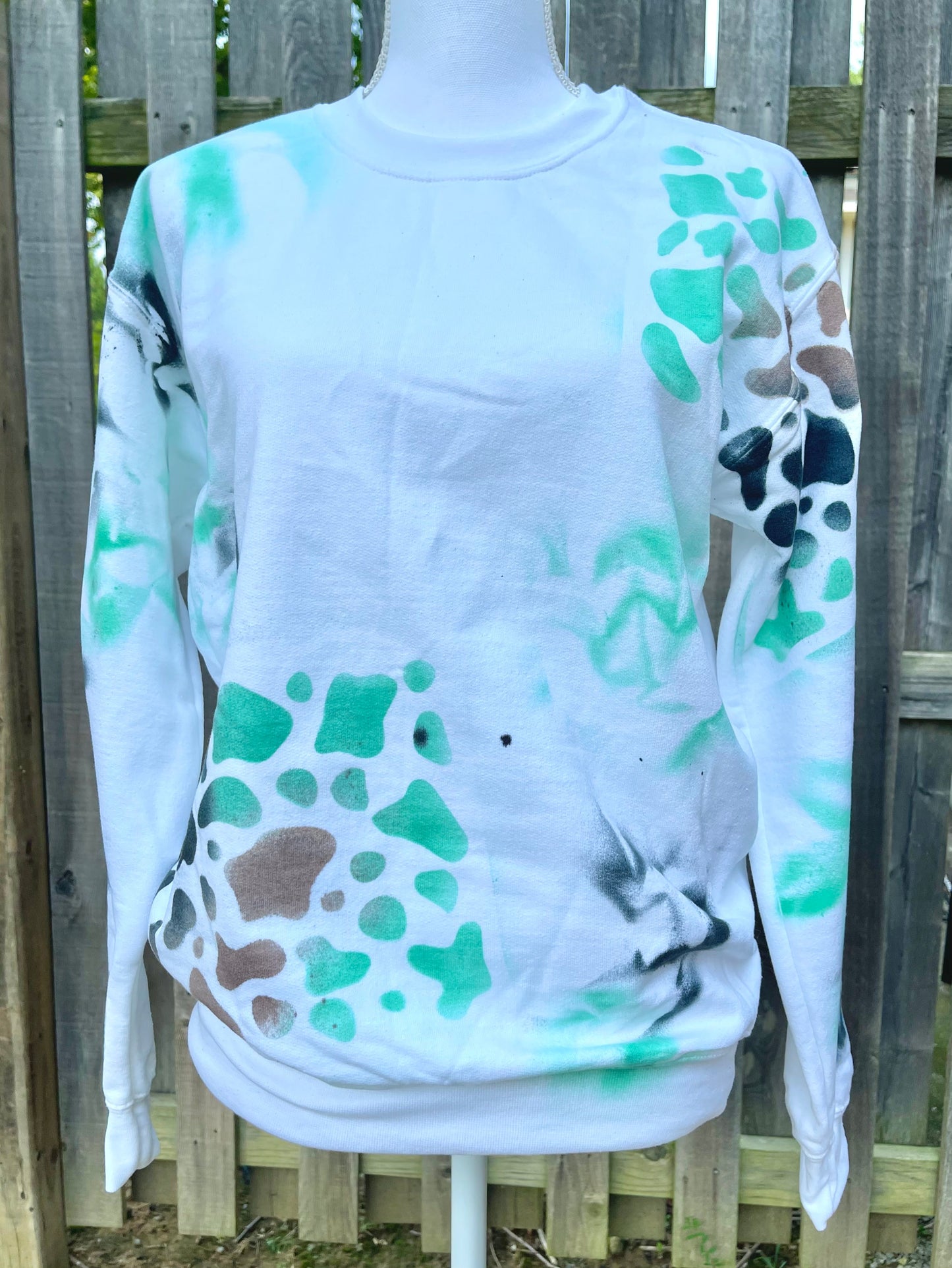 Blank cow print dyed