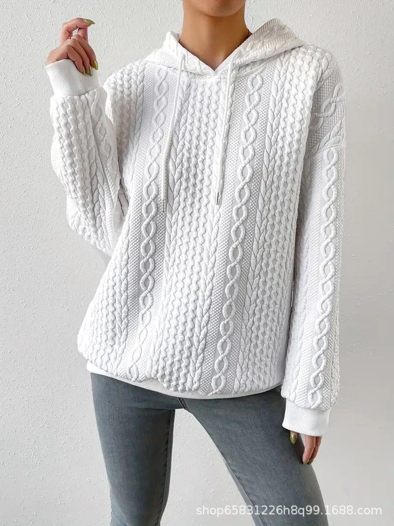 Woven Knit Hooded Sweater