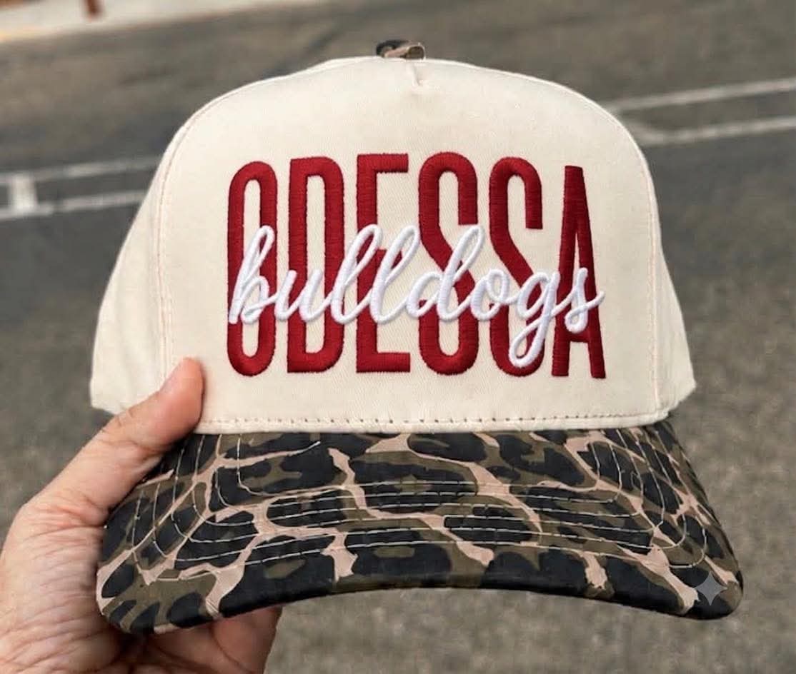 Embroidered Hat - Leopard bill