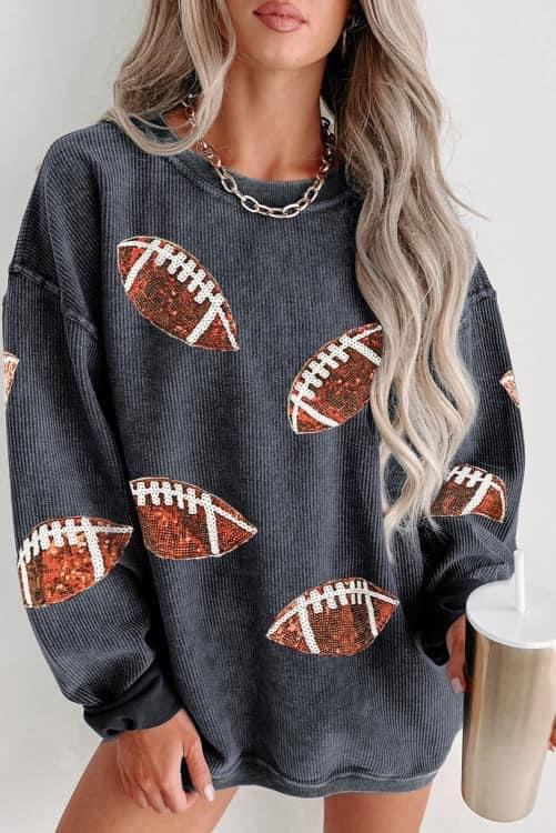 Football Sequins Sweater