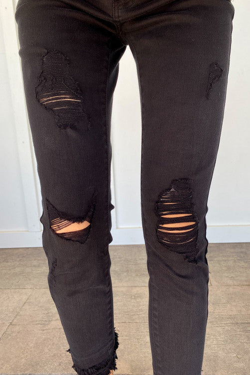 Black Distressed Jeans RTS