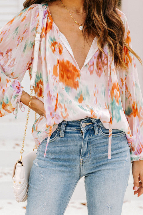 Multicolor Abstract Blouse RTS
